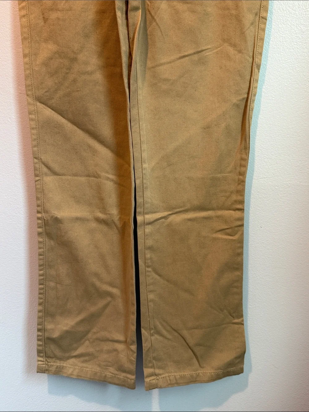 The Children's Place 12 Boys Tan Chino Uniform Pants Pull On Elastic Waist